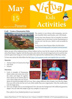 Activities Craft - Create a Panamanian Mola the Country Is Very Diverse with Mountains, Rain For- Ests, Beautiful White-Sand Beaches, and 1,500 Islands