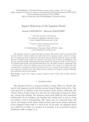 Impact Behaviour of the Japanese Sword