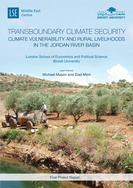 Transboundary Climate Security Climate Vulnerability and Rural Livelihoods in the Jordan River Basin