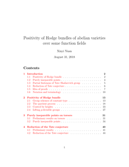 Positivity of Hodge Bundles of Abelian Varieties Over Some Function Fields