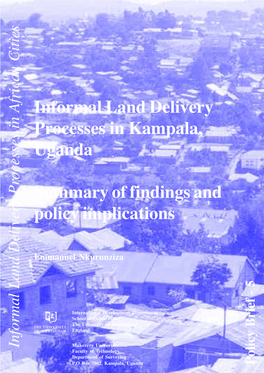 Informal Land Delivery Processes in Kampala, Uganda
