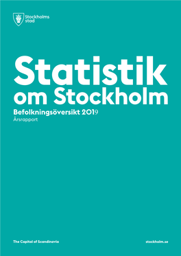 Statistik Om Stockholm – Befolkningsöversikt 2019