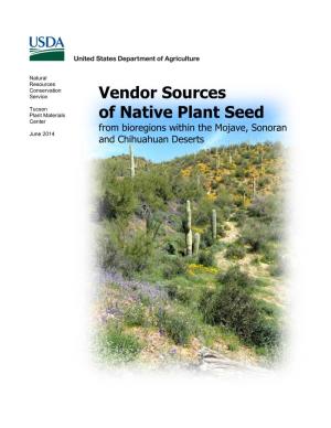 Vendor Sources of Native Plant Seed from Bioregions Within