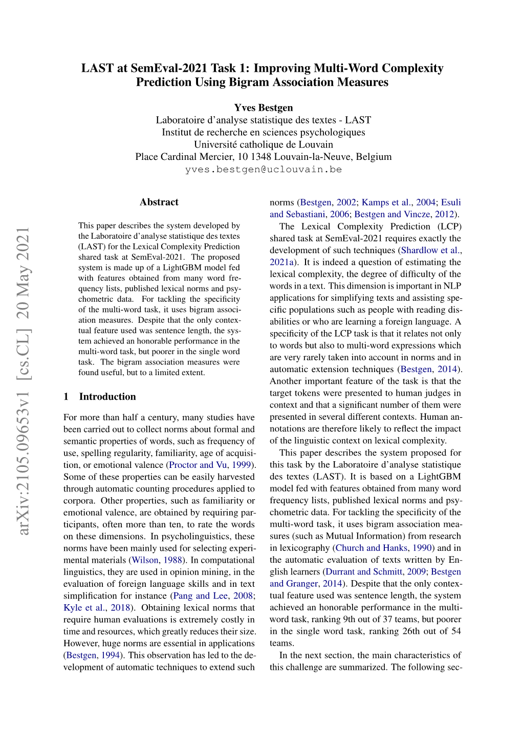 Arxiv:2105.09653V1 [Cs.CL] 20 May 2021 on These Dimensions