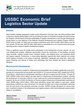 USSBC Economic Brief Logistics Sector Update