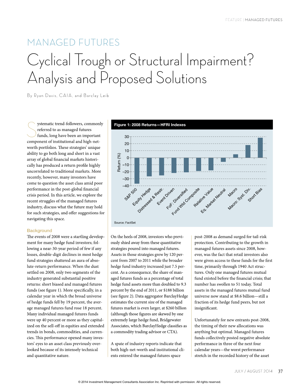 Cyclical Trough Or Structural Impairment? Analysis and Proposed Solutions