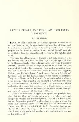 Little Russia and Its Claim for Independence. 351