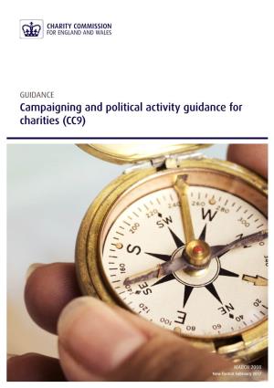 Campaigning and Political Activity Guidance for Charities (CC9)