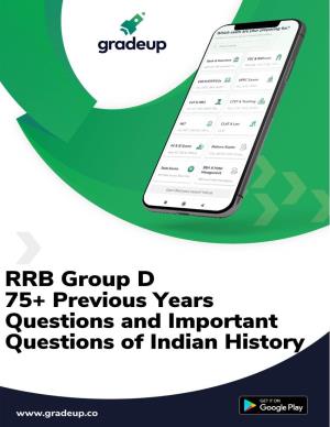 Download RRB Group D History Notes in English