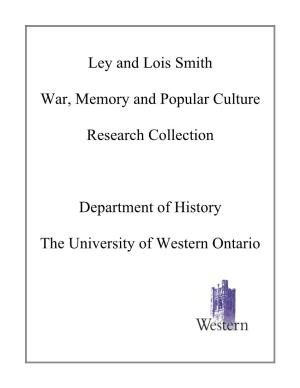 Ley and Lois Smith War, Memory and Popular Culture Research