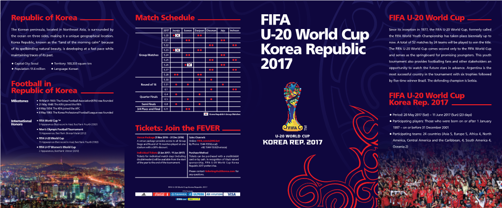 FIFA U-20 World Cup Korea Republic 2017 Prefers Visa