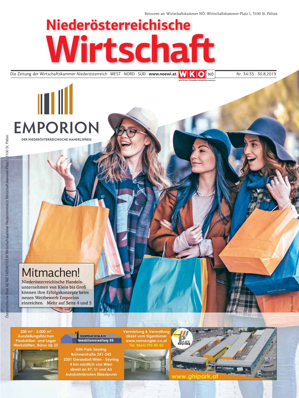 NÖ Wirtschaft Vom 30. August 2019 / Folge 34/35