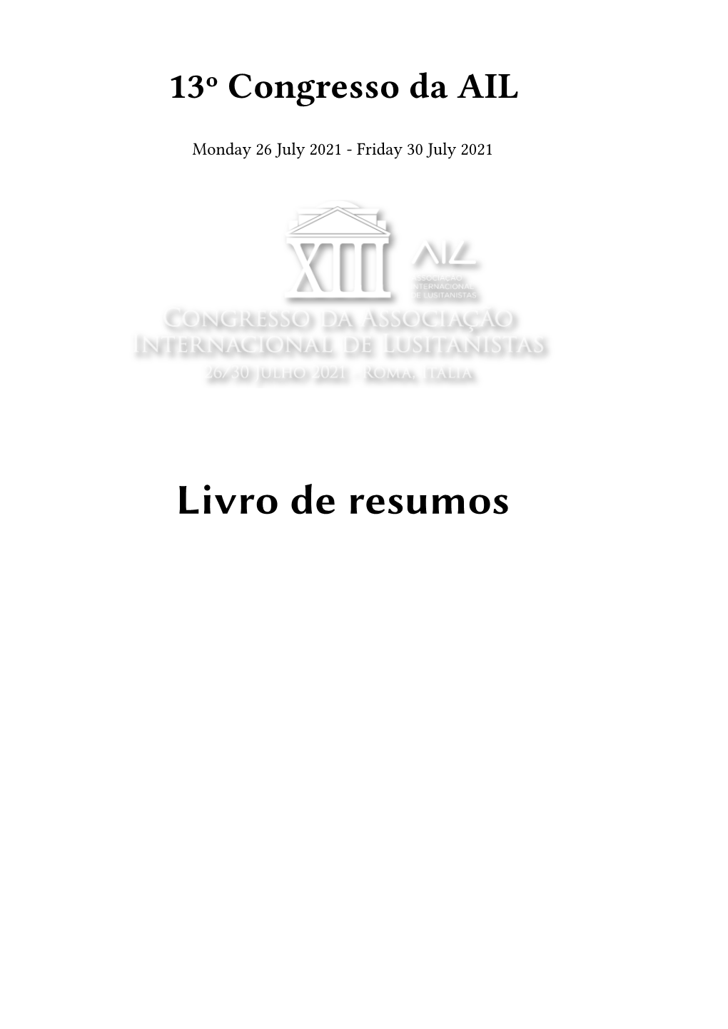 Livro De Resumos