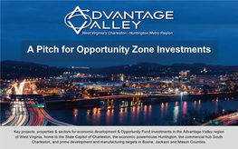 West Virginia Opportunity Zones Pitchbook