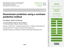 Downstream Prediction Using a Nonlinear Prediction Method