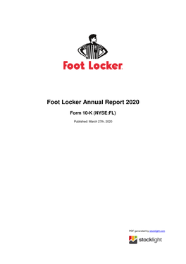 Foot Locker Annual Report 2020