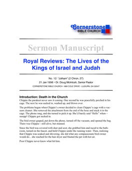 Sermon Manuscript