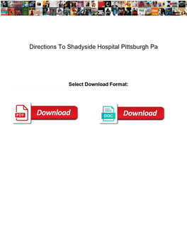 Directions to Shadyside Hospital Pittsburgh Pa