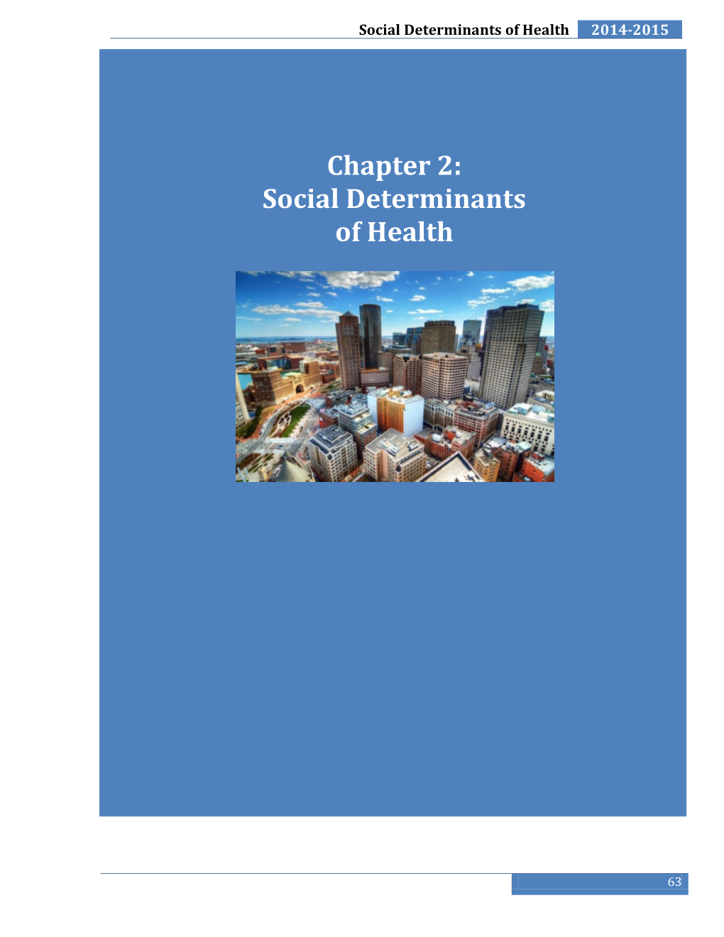 Chapter 2: Social Determinants of Health