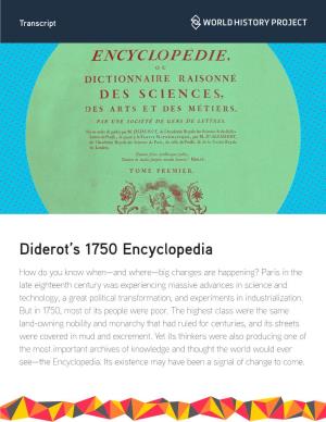 Diderot's 1750 Encyclopedia