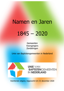 Namen En Jaren 1845 – 2020