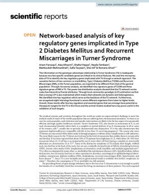 Network-Based Analysis of Key Regulatory Genes Implicated in Type