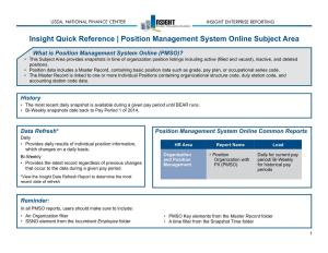 Position Management System Online Subject Area
