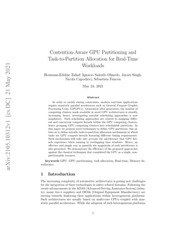 Contention-Aware GPU Partitioning and Task-To-Partition Allocation for Real-Time Workloads