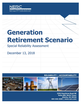 Generation Retirement Scenario Special Reliability Assessment