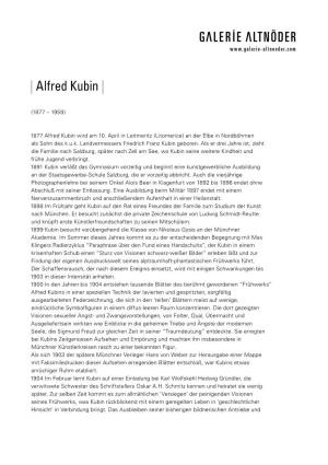 Alfred Kubin, 1877-1959