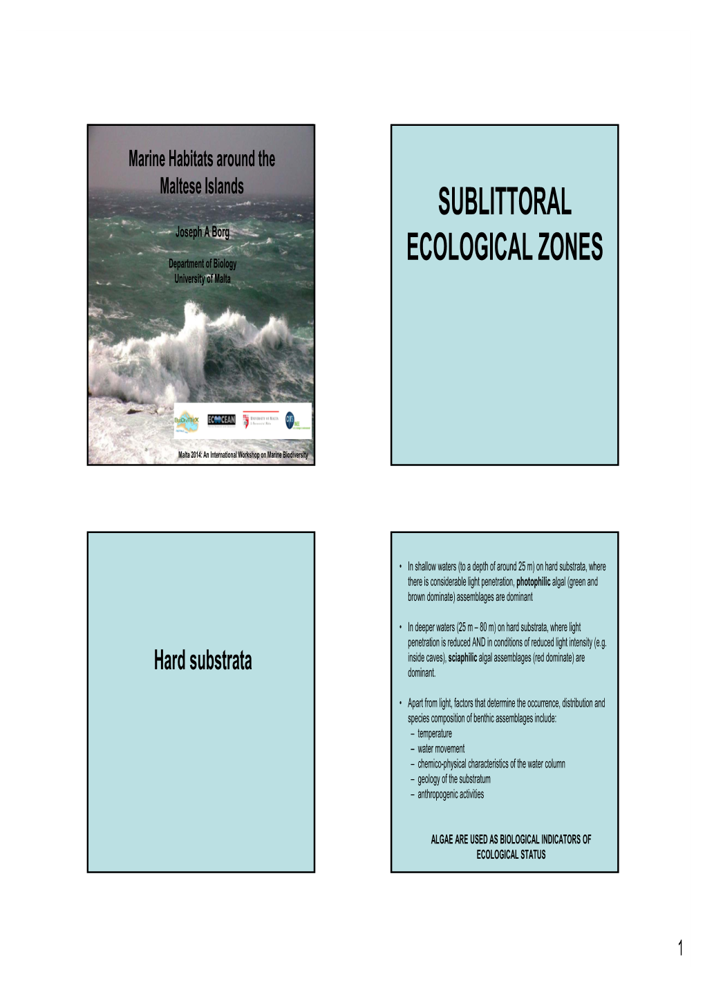 Sublittoral Ecological Zones
