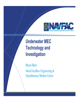 Underwater MEC Technology and Investigation