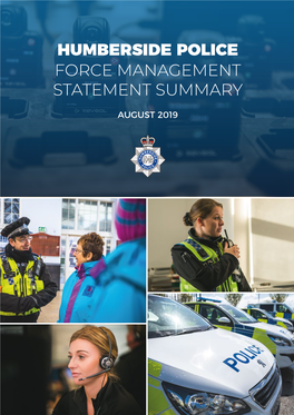 Humberside Police Force Management Statement Summary