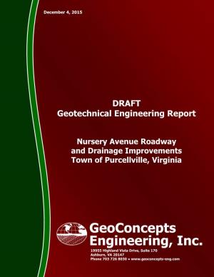 DRAFT Geotechnical Engineering Report