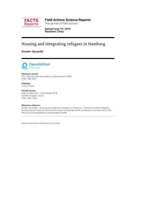 Housing and Integrating Refugees in Hamburg