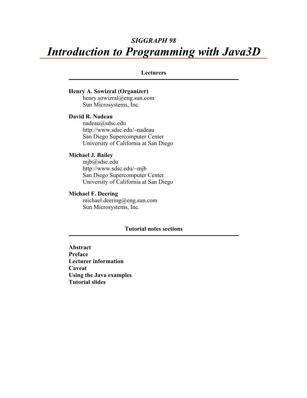 Introduction to Programming with Java3d