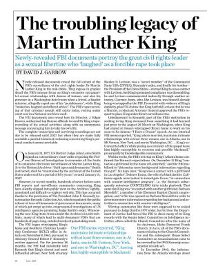 The Troubling Legacy of Martin Luther King