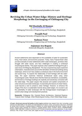 History and Heritage Morphology in the Envisaging of Chittagong City