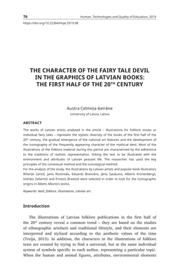 The Character of the Fairy Tale Devil in the Graphics