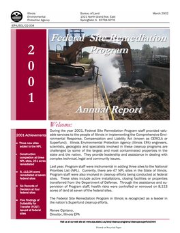 Federal Site Remediation Program Annual Report