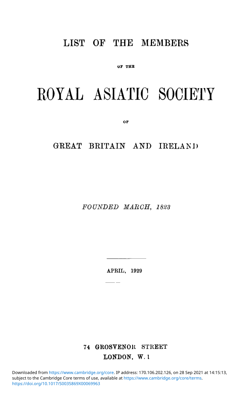 Royal Asiatic Society