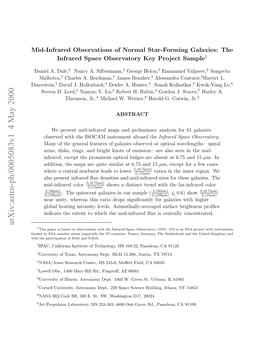 Mid-Infrared Observations of Normal Star-Forming Galaxies: the Infrared
