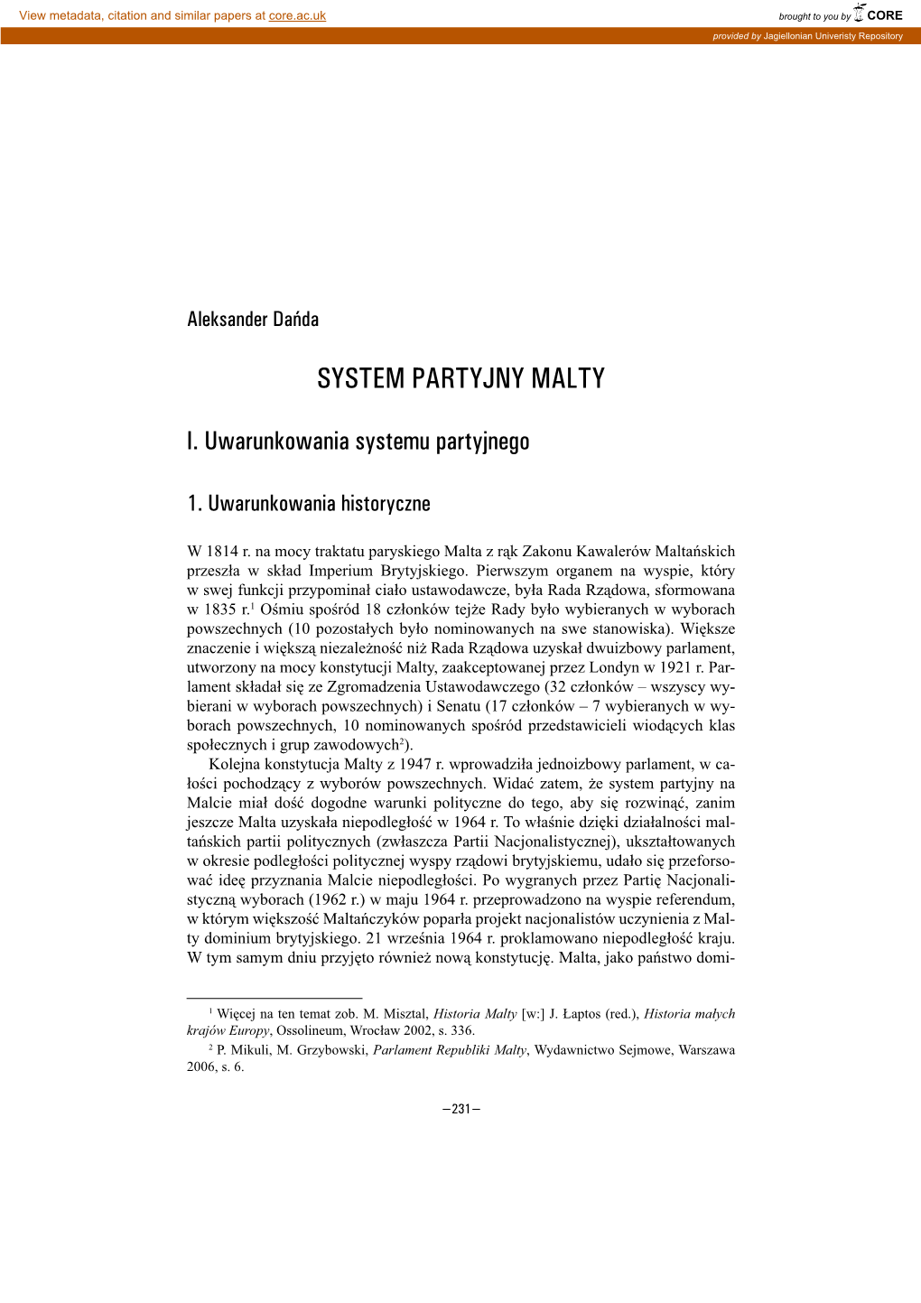 System Partyjny Malty