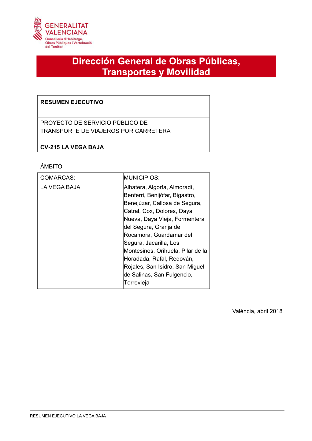 Resumen CV-215 LA VEGA BAJA.Pdf