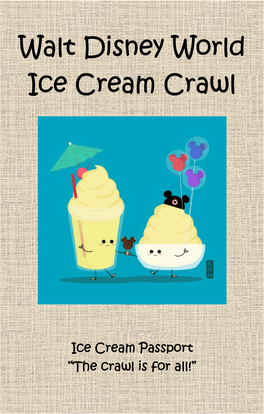 Walt Disney World Ice Cream Crawl