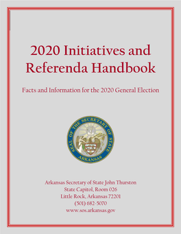 2020 Initiatives and Referenda Handbook