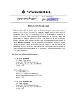 Karnataka Bank Ltd. Your Family Bank, Across India