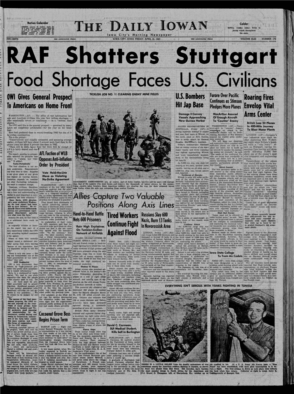 Daily Iowan (Iowa City, Iowa), 1943-04-16