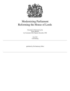 Modernising Parliament Reforming the House of Lords