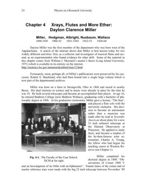 Chapter 4 Xrays, Flutes and More Ether: Dayton Clarence Miller